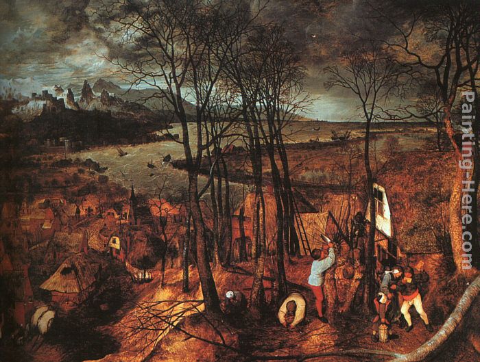 Gloomy Day painting - Pieter the Elder Bruegel Gloomy Day art painting